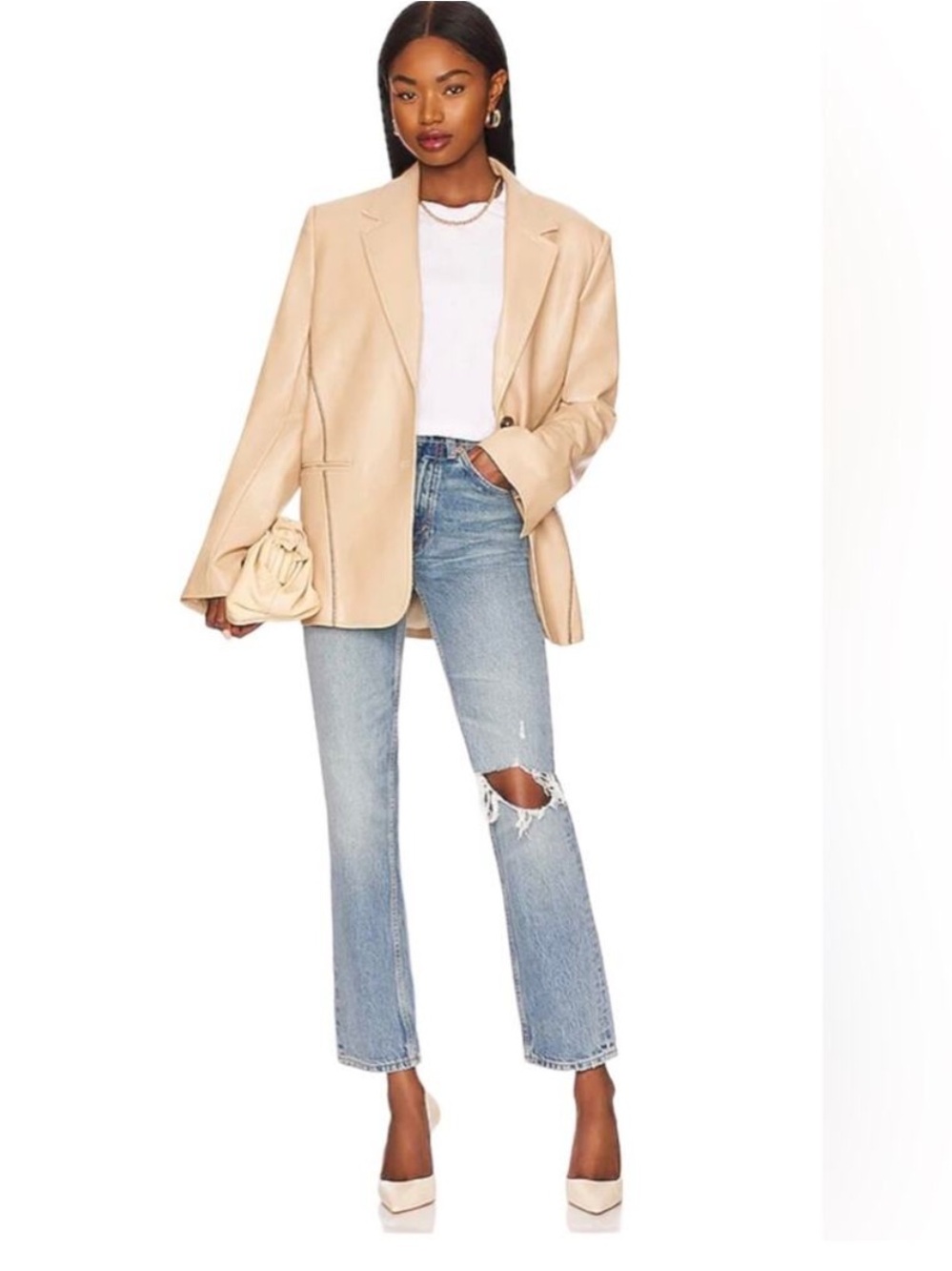 Re/Done 90’s high rise ankle cropped, light wash